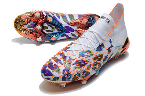 Chuteira Adidas Predator Freak.1 Campo FG - Branco/Laranja