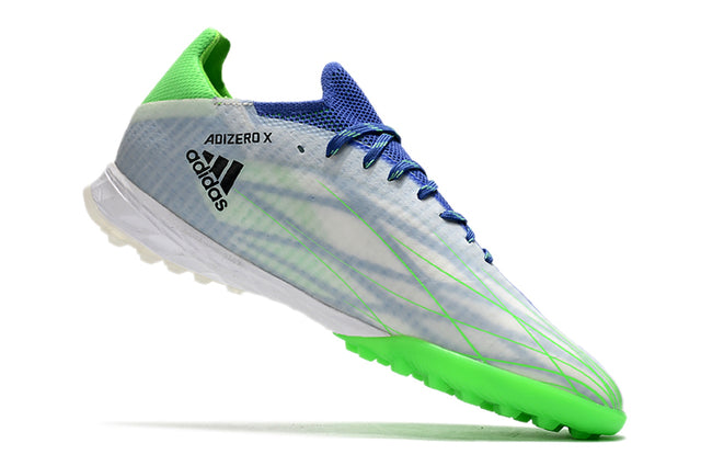Chuteira Adidas X Speedflow.1 Society TF - Azul/Verde/Branco
