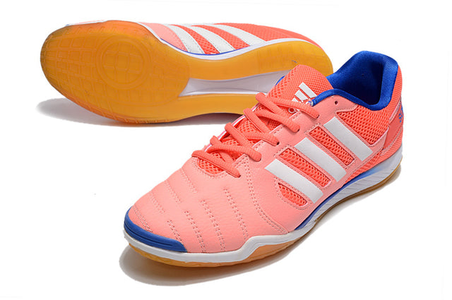 Chuteira Adidas Top Sala Futsal - Branco/Vermelho/Marrom