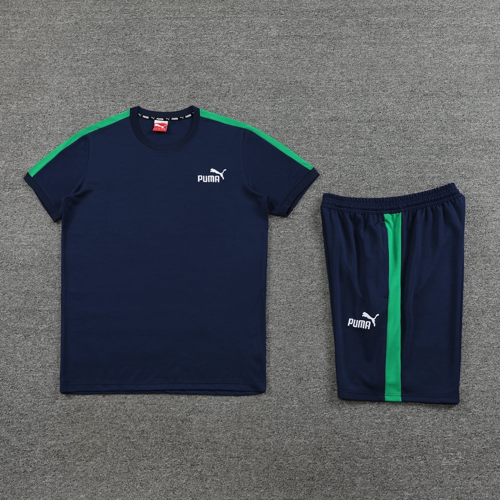 Conjunto Puma Camisa e Bermuda Azul Escuro