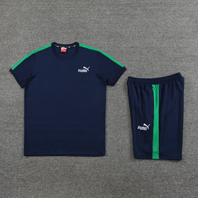 Conjunto Puma Camisa e Bermuda Azul Escuro