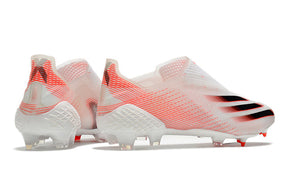Chuteira Adidas Ghosted+ Campo FG - Branco/Vermelho