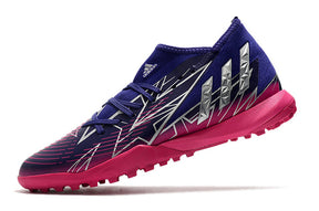 Chuteira Adidas Predator Edge.3 Society TF - Azul/Rosa