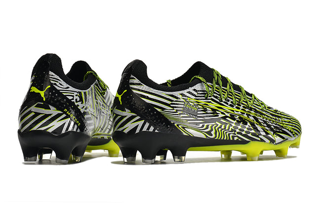Chuteira Puma Ultra Ultimate Campo FG - Preto/Verde/Branco