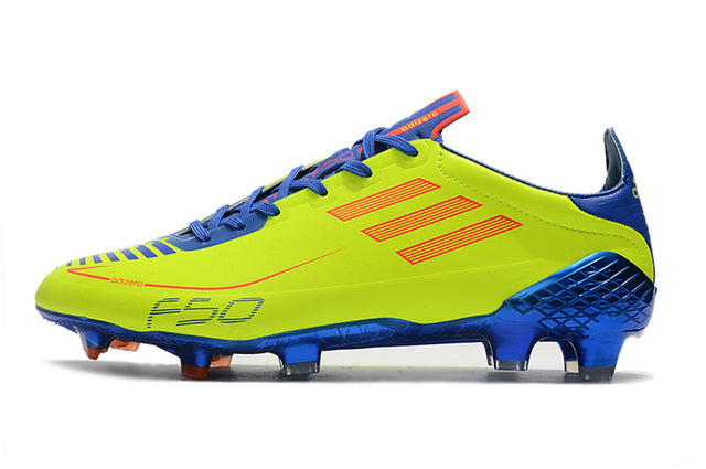 Chuteira Adidas F50 X Ghosted.1 FG - Verde/Azul/Laranja
