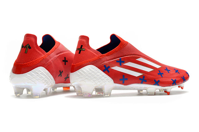 Chuteira Adidas Speedfow+ FG - Vermelho/Branco/Azul