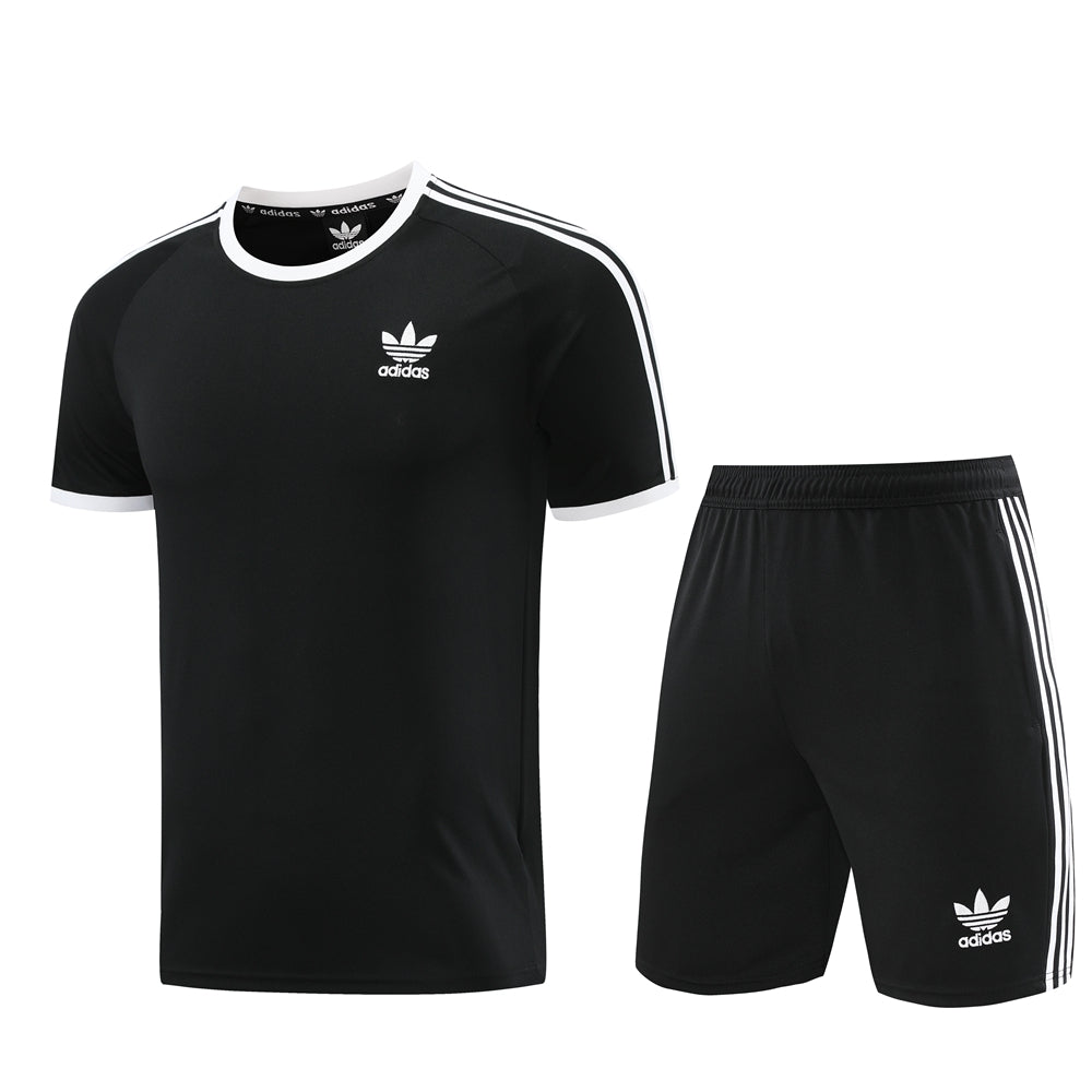 Conjunto Adidas Camisa e Bermuda Classic Preto