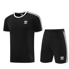 Conjunto Adidas Camisa e Bermuda Classic Preto