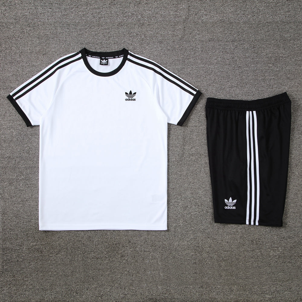 Conjunto Adidas Camisa e Bermuda Classic Branco