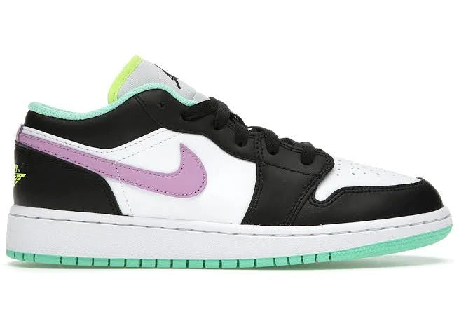Tênis Nike Air Jordan 1 Low Green Glow Violet Shock