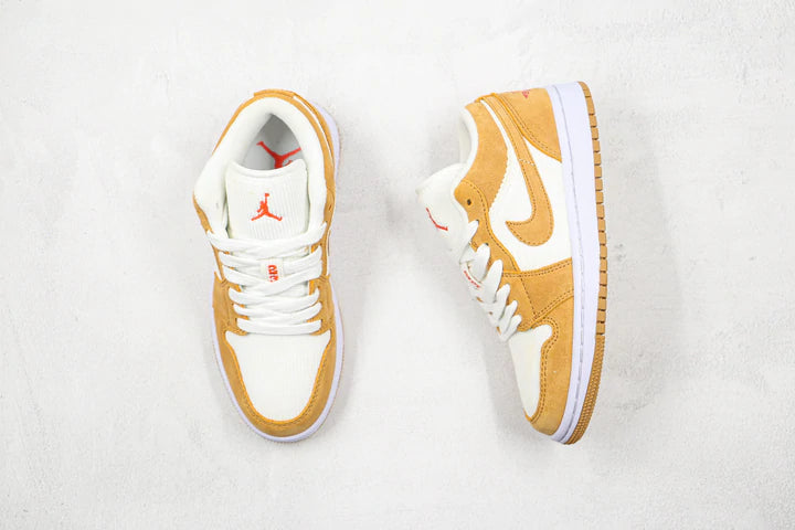 Tênis Nike Air Jordan 1 Low Se Twine Orange Quartz Corduroy