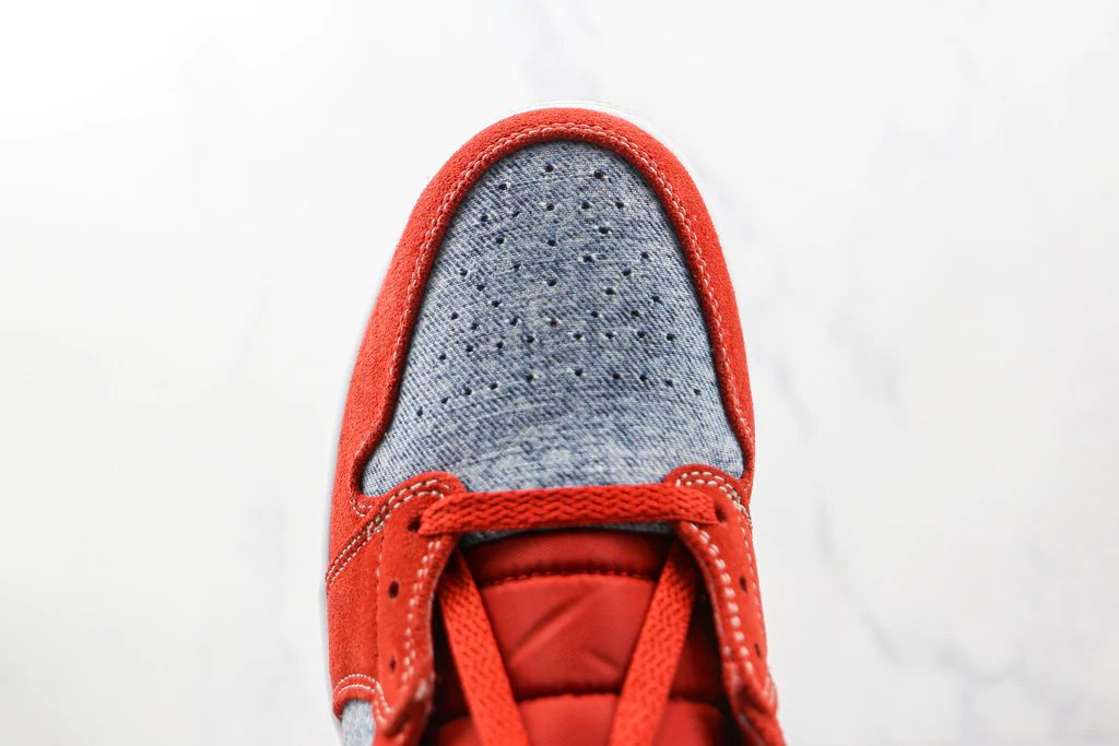 Tênis Nike Air Jordan 1 Mid Denim Red