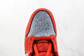 Tênis Nike Air Jordan 1 Mid Denim Red