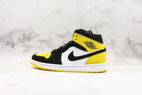 Tênis Nike Air Jordan 1 Mid Yellow Toe Black