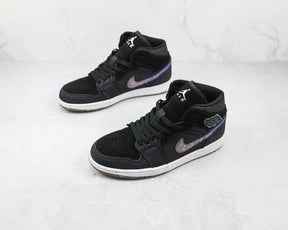Tênis Nike Air Jordan 1 Mid Crater Black