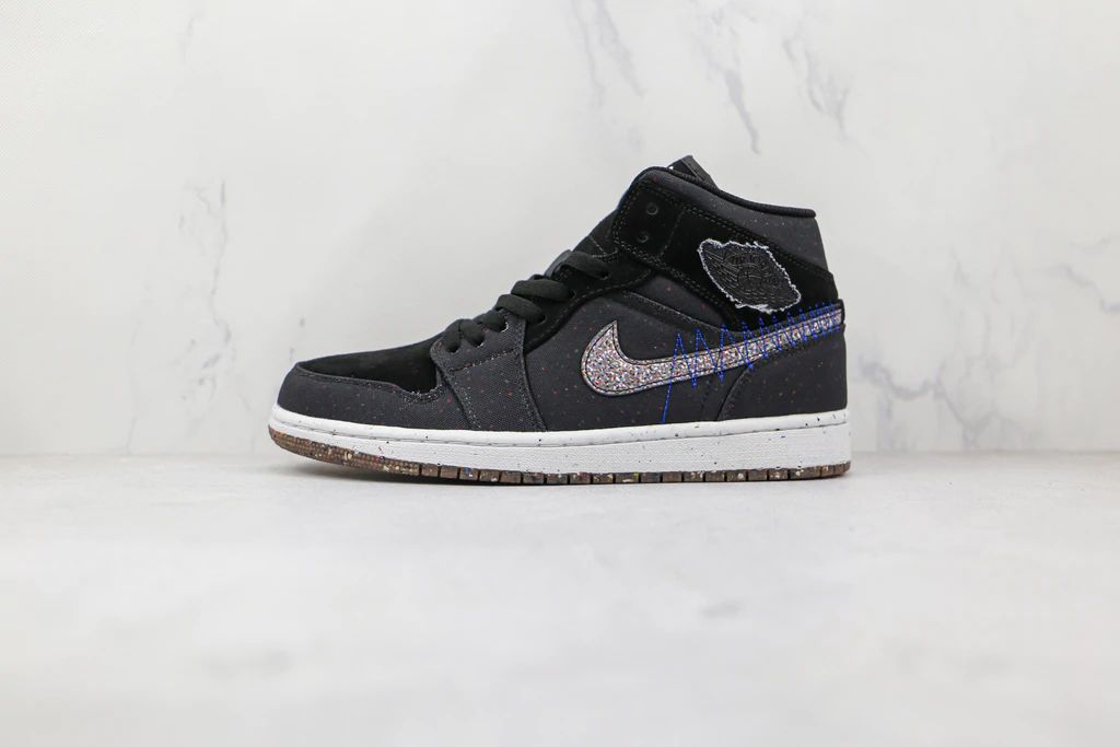 Tênis Nike Air Jordan 1 Mid Crater Black