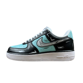 Tênis Nike Air Force 1 Black and Blue Cartoon