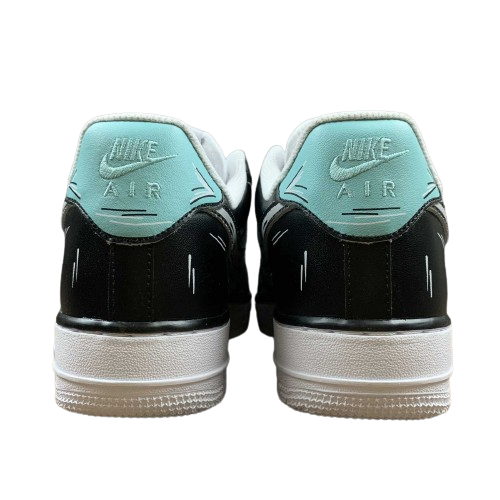 Tênis Nike Air Force 1 Black and Blue Cartoon