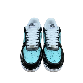 Tênis Nike Air Force 1 Black and Blue Cartoon