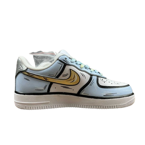 Tênis Nike Air Force 1 light blue Cartoon