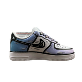 Tênis Nike Air Force 1 light blue and purple Cartoon