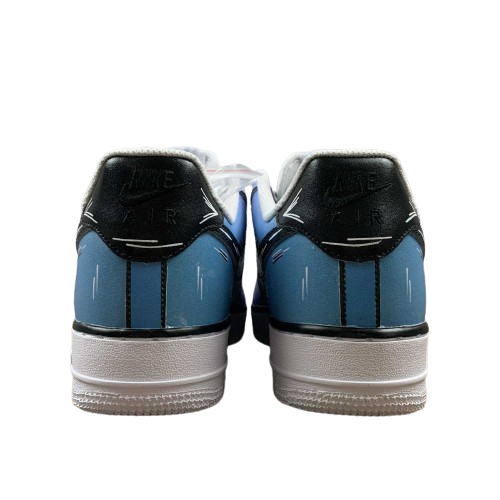Tênis Nike Air Force 1 light blue and purple Cartoon
