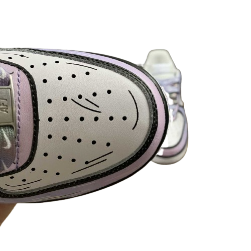 Tênis Nike Air Force 1 light blue and purple Cartoon