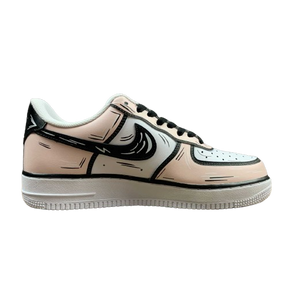 Tênis Nike Air Force 1 light pink Cartoon