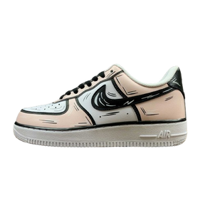 Tênis Nike Air Force 1 light pink Cartoon