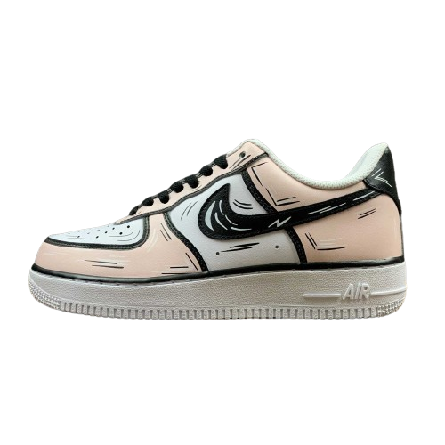 Tênis Nike Air Force 1 light pink Cartoon