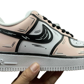 Tênis Nike Air Force 1 light pink Cartoon