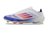 Chuteira Adidas F50 X Campo Sem Cadarço - Branca/Azul