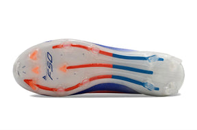 Chuteira Adidas F50 X Campo Sem Cadarço - Branca/Azul