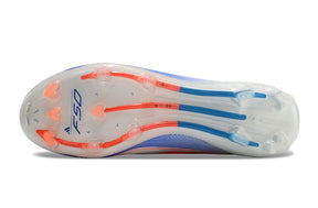 Chuteira Adidas F50 X Campo  - Branca/Azul