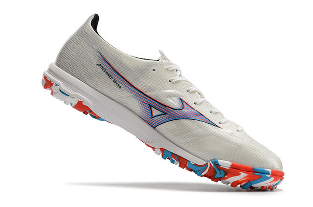 Chuteira Mizuno Alpha Made in Japan Society - Branco/Roxo
