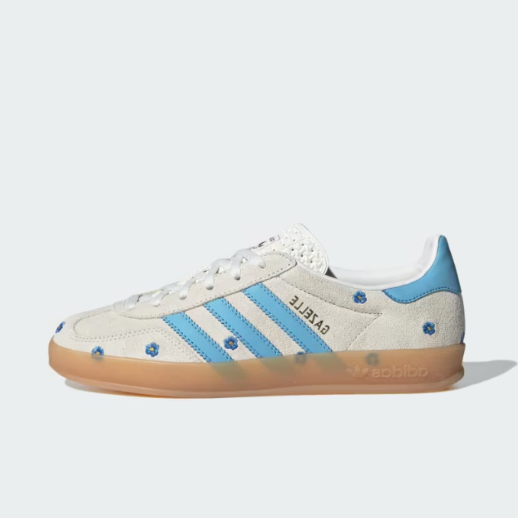 Adidas Gazelle Indoor "Light Blue Floral" Creme