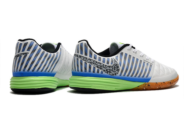 Chuteira Nike Lunar Gato Futsal - Branco/Azul/Verde