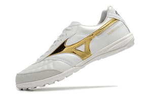 Chuteira Mizuno Morelia Neo Sala Society - Branco/Dourado