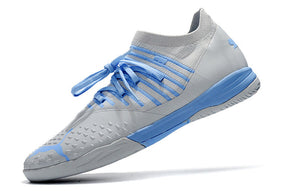 Chuteira Puma Future Z 1.3 Pro Cage - Cinza/Azul