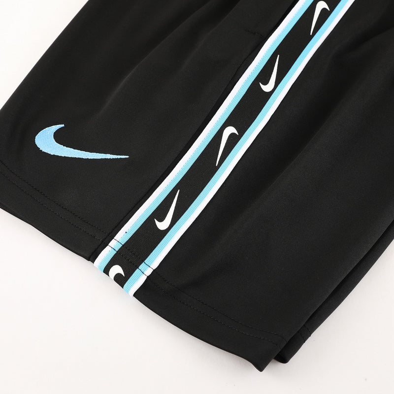 Conjunto Nike Repeat Masculino Camisa Azul Bermuda Preta