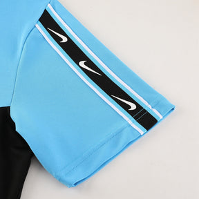 Conjunto Nike Repeat Masculino Camisa Azul Bermuda Preta