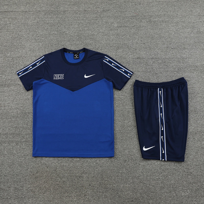 Conjunto Nike Repeat Masculino Bermuda e Camisa Masculino Azul