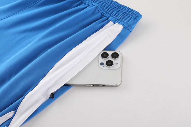 Conjunto Adidas Climacool Masculino - Bermuda e Camisa Azul Claro Com Branco