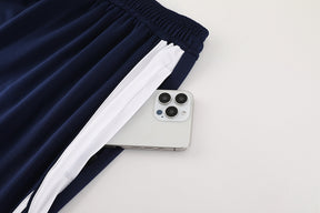 Conjunto Adidas Climacool Masculino - Bermuda e Camisa Azul Marinho Com Branco