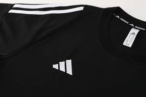 Conjunto Adidas Climacool Masculino - Bermuda e Camisa Preto Com Branco