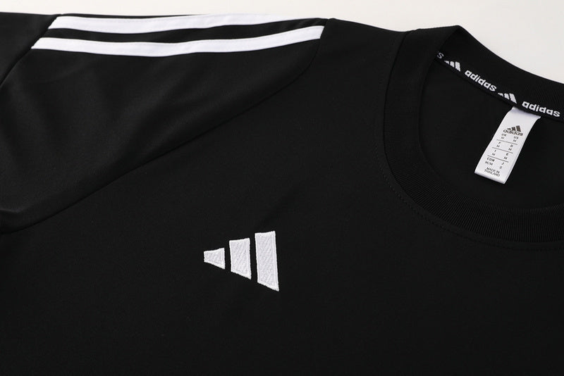 Conjunto Adidas Climacool Masculino - Bermuda e Camisa Preto Com Branco
