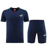 Conjunto Puma Masculino Camisa e Bermuda Azul Marinho e Verde
