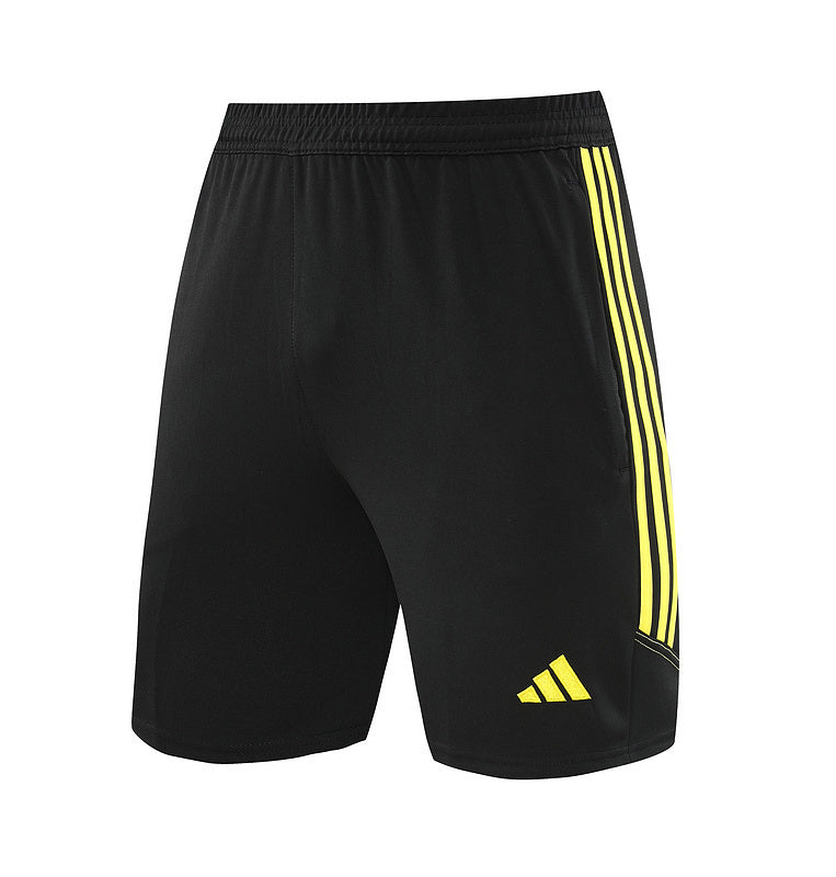 Conjunto Adidas Masculino Bermuda e Camisa Preto e Amarelo