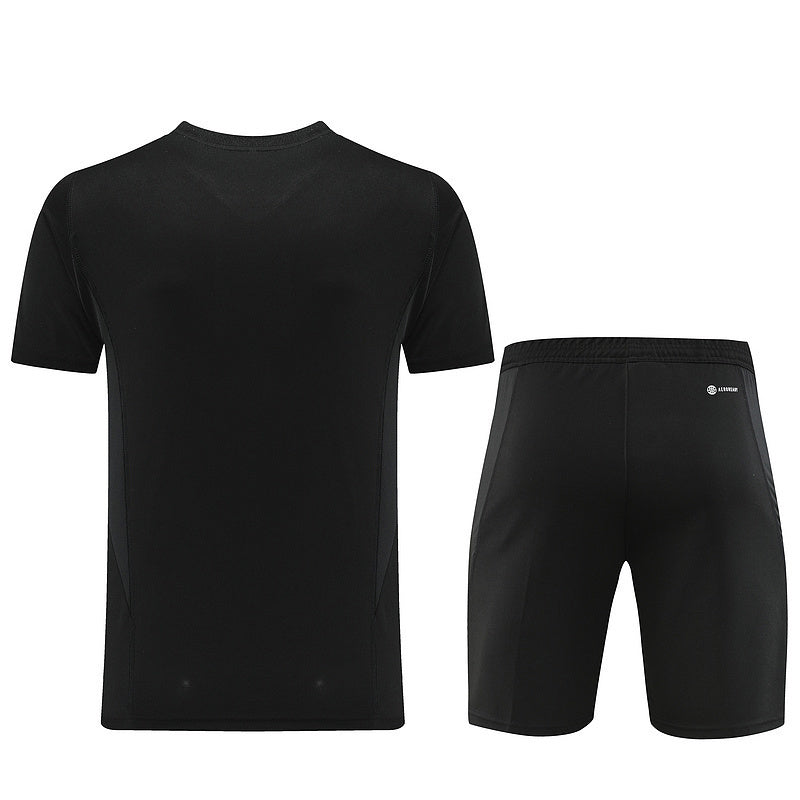 Conjunto Adidas Masculino Bermuda e Camisa Preta e Branca