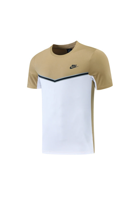 Conjunto Nike Masculino Camisa e Bermuda Marrom e Branco